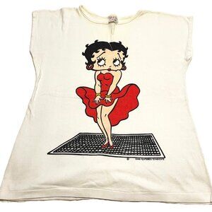 Betty Boop Marilyn Monroe Pose BJ Frog 50/50 VTG Graphic Tee L 80s RARE READ!!!